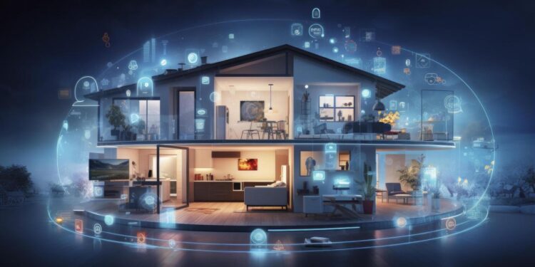 AI generated Connected Living, The IoT Revolution in Smart Homes. AI ...